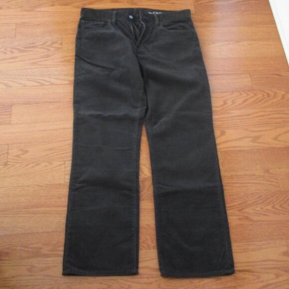 Pre Owned Men's 2 Pairs Gap Corduroy Jeans Standard Fit Black & Tan Size 30/30 - Picture 7 of 9
